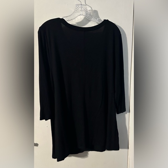 Lane Bryant Black Tunic 3/4 sleeves - Picture 2 of 3